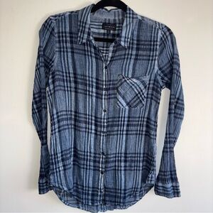 Lucky Brand Navy Checkered  button down Shirt